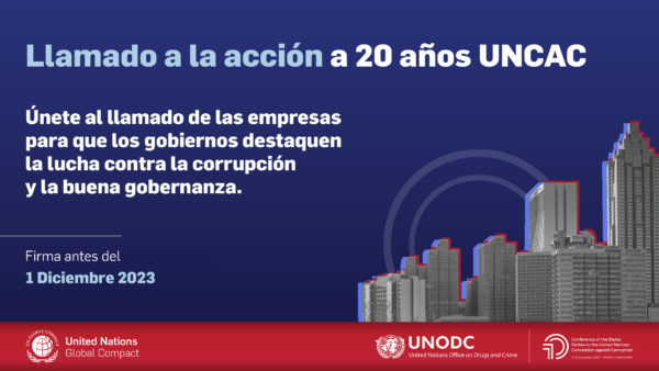 Llamado a la Acción en el 20 aniversario de la Convención de las Naciones Unidas contra la Corrupción
